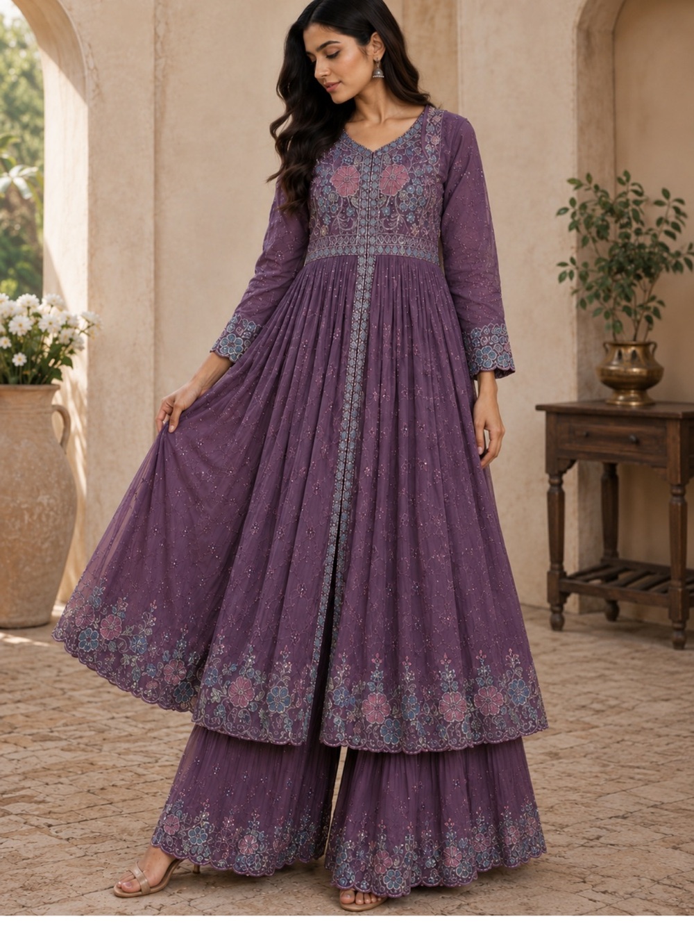 Beautiful wedding or Bollywood outfit Sarara Garara